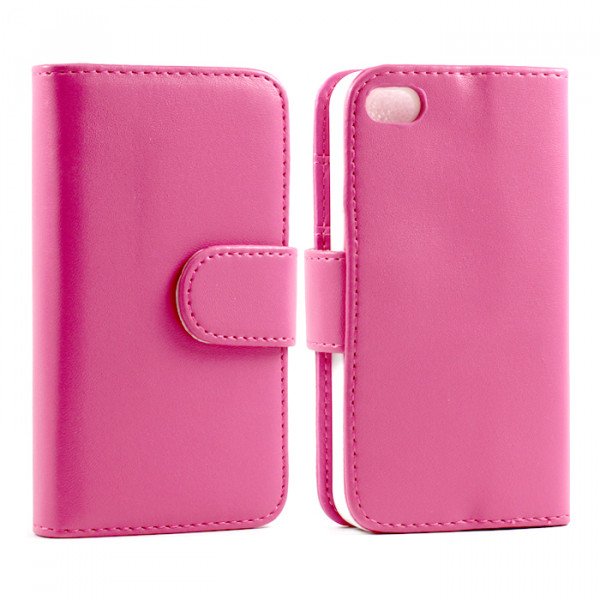 Wholesale iPhone 5C Simple Flip Leather Wallet Case (Hot Pink)